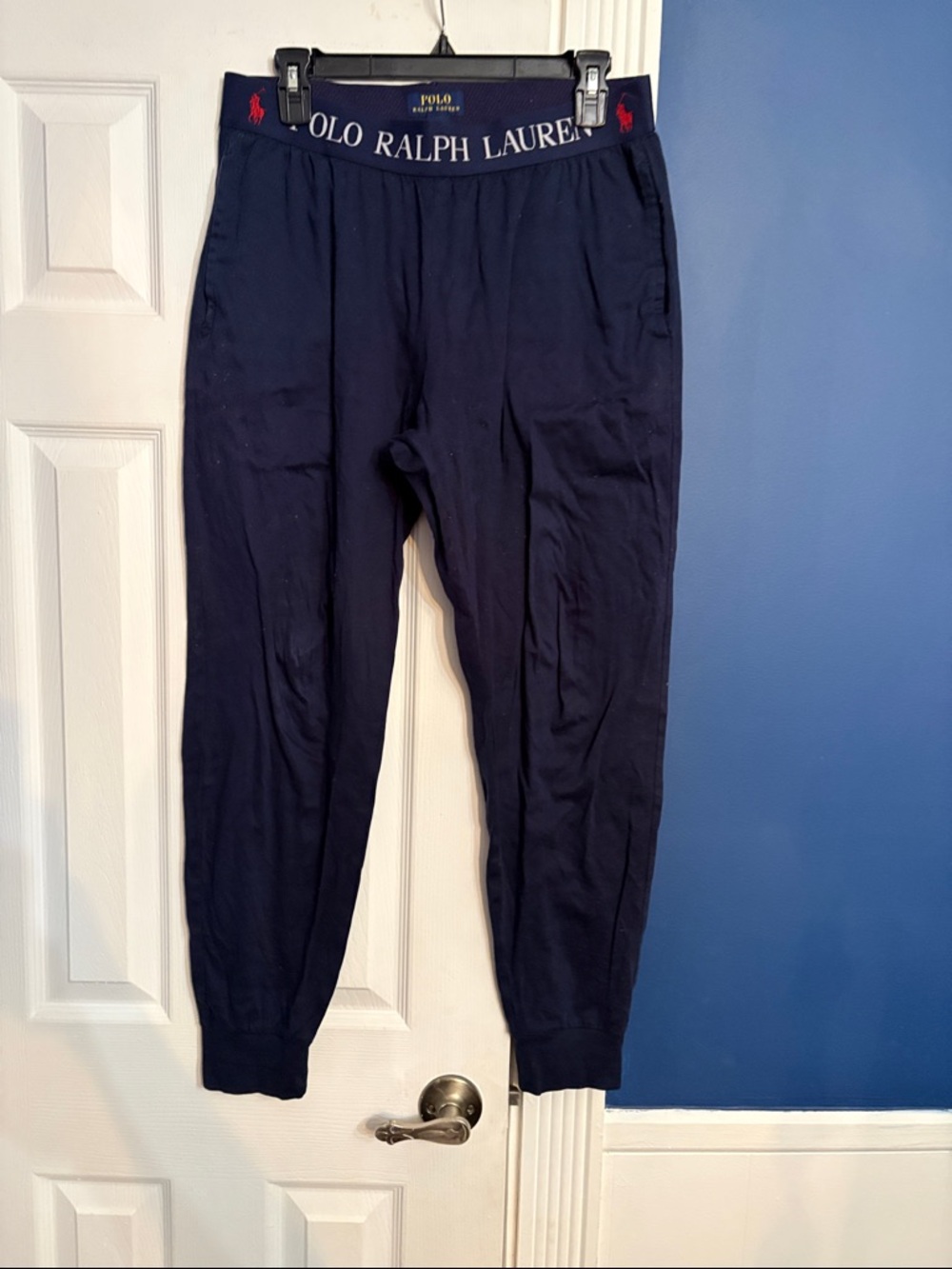 Polo Ralph Lauren Men's Mercerized Cotton Pajama Joggers In Cruise Navy - size M - Picture 6 of 6